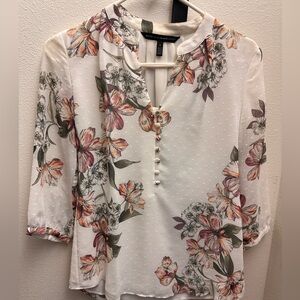 WHBM floral blouse